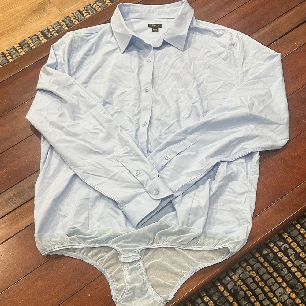 Light Blue Bodysuit Top